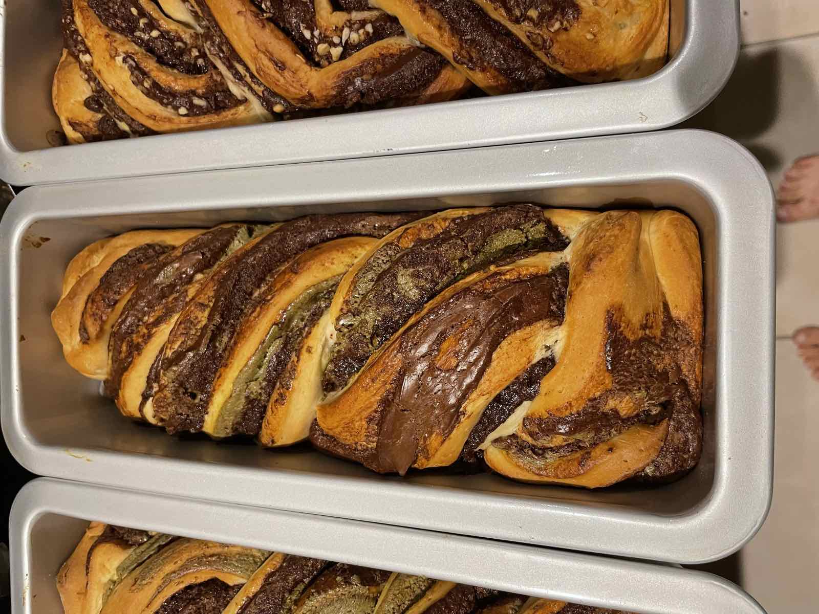 Babka tressée, chocolat-pistache, COMER Traiteur